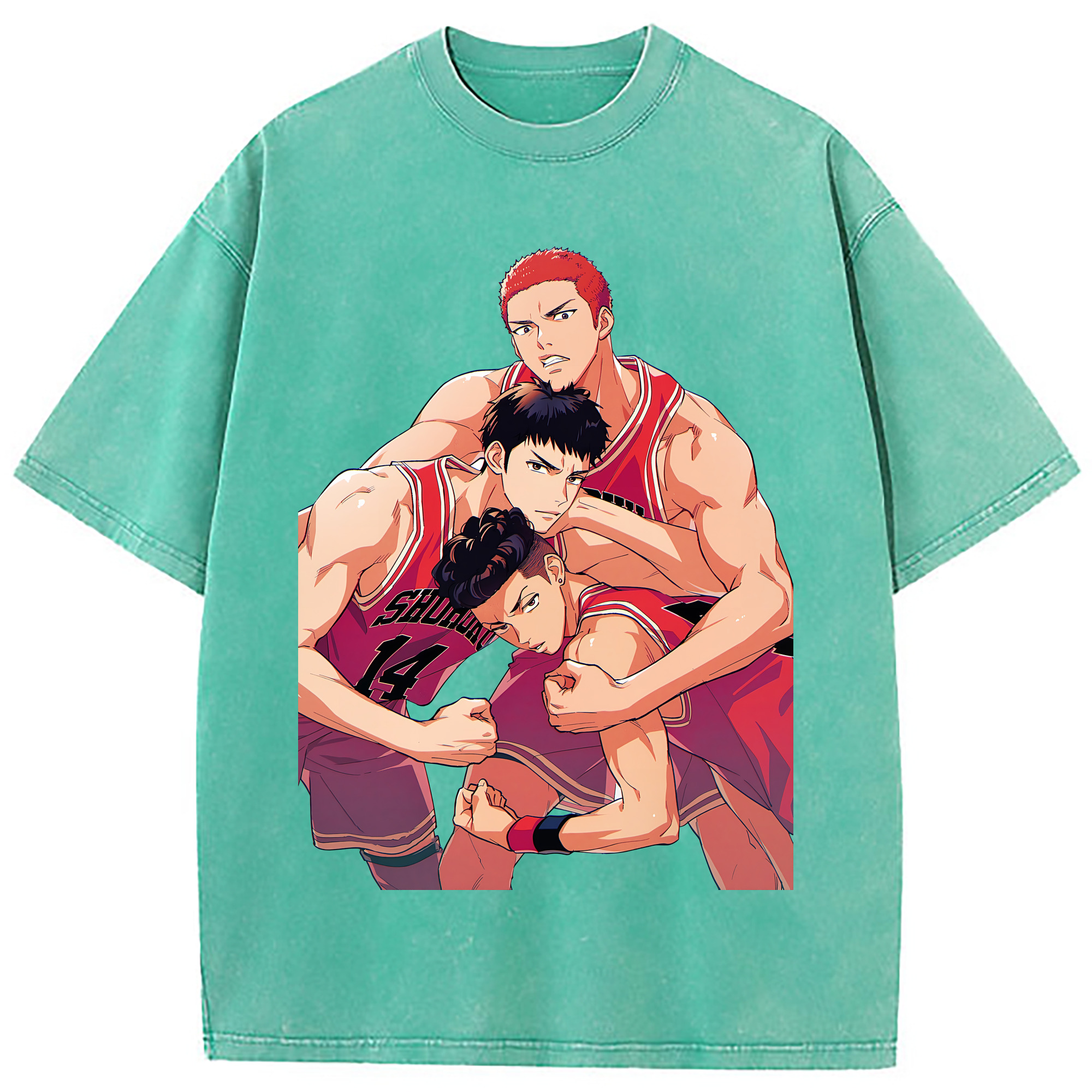 （画像用） SLAM DUNK／スラムダンク 綿100% ヴィンテージ風 半袖Tシャツ（フロントプリント）